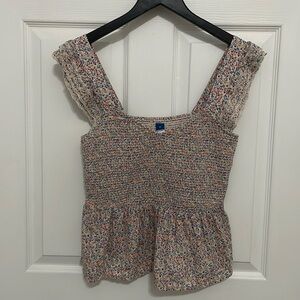 Old Navy women’s floral smocked peplum top
